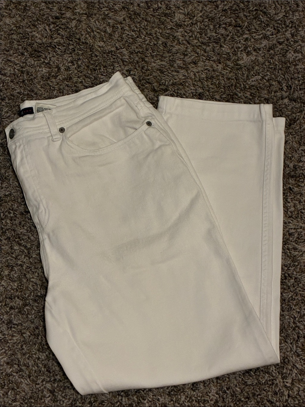 Bill Blass Women’s Stretch White Straight Leg Jeans- Size 12